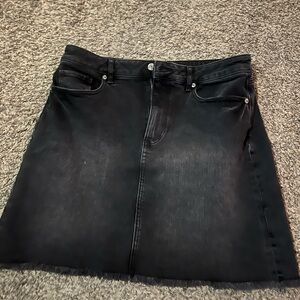 LOFT Black Denim Skirt